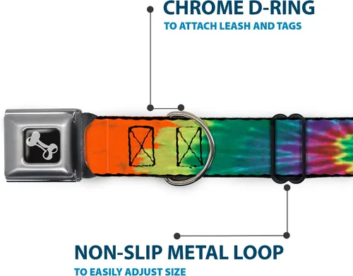 Vista 5 de Buckle-Down Collar de perro hebilla cinturón hebilla abajo Tie Dye 9 a 15 pulgadas 1.0 pulgadas ancho