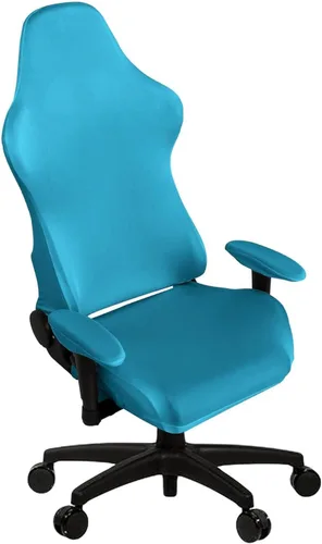 Vista 16 de SARAFLORA - Fundas elásticas para silla de computadora para sillón, silla giratoria, silla de juego, silla de computadora (negro, extragrande)
