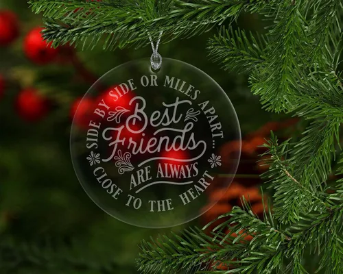 Vista 4 de BAD BANANAS Regalos para mejores amigos – Adorno de cristal de 3 pulgadas – Regalos para mejores amigas para mujeres – Adorno para decoración