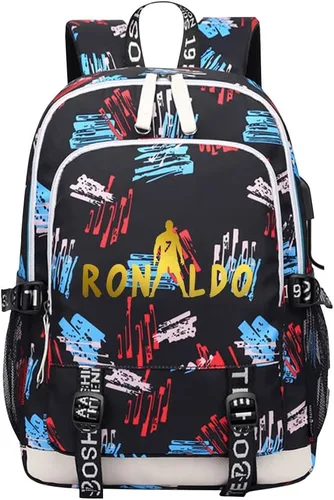 Vista 20 de Soccer Player 7 Mochila deportiva multifunción para viajes, portátil, para fanáticos del fútbol, para hombres y mujeres, negro - 2, Tamaño único