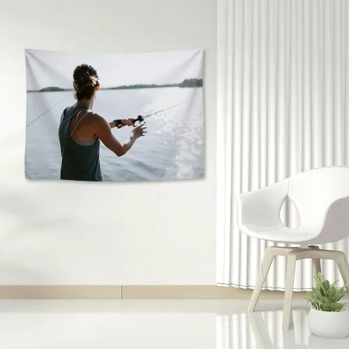 Vista 7 de KafePross Tapiz personalizado para colgar en la pared, 30 x 30 pulgadas, personaliza tu imagen, texto, dormitorio, pancarta para dormitorio