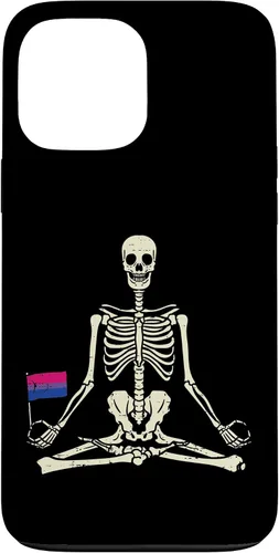 Vista 23 de Funda de regalo para iPhone 13 Pro Skeleton Yoga Namaste Bisexual Pride Flag Yogi LGBTQ Bi