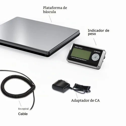 Vista 4 de Básculas de envío de 440 libras x 1.76 onzas, plataforma grande de acero inoxidable, pequeñas empresas, básculas postales superligeras de alta