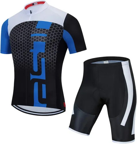 Vista 33 de Ciclismo Jerseys Sets Manga Corta Bicicleta Ropa Trajes Bicicletas Top Hombres MTB Jersey Transpirable Verano Verde Negro 1