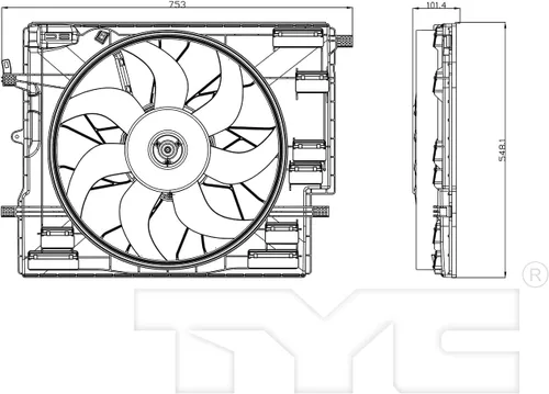 Vista 4 de TYC - 18-21 VL XC-60 2.0L TUR w/BLM RAD y COND CFA (624840)