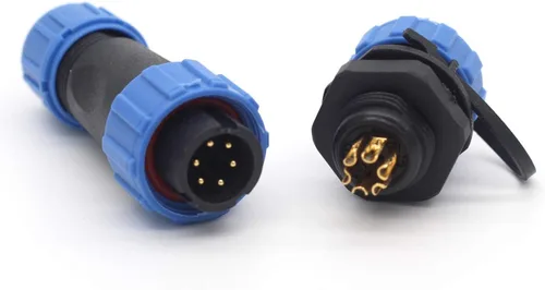 Vista 7 de SP13 2pin/3pin/4pin/5pin/6pin/7pin/9pin conector de cable de aviación, enchufe impermeable IP67, conector de equipo de luz LED