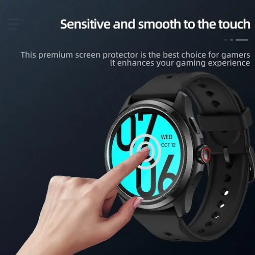 Vista 3 de Lamshaw Protector de pantalla compatible con Basznrty Smart Watch, [3 unidades] Película protectora de pantalla de vidrio templado 9H compatible