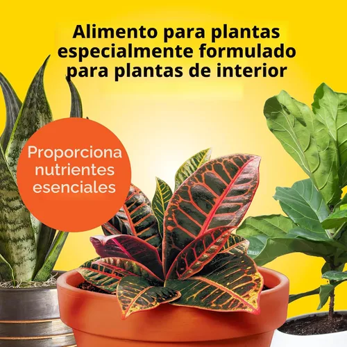 Vista 2 de Miracle-Gro Alimento para plantas de interior, alimento líquido para plantas de interior, plantas de serpiente, lirios de la paz, flores, verduras