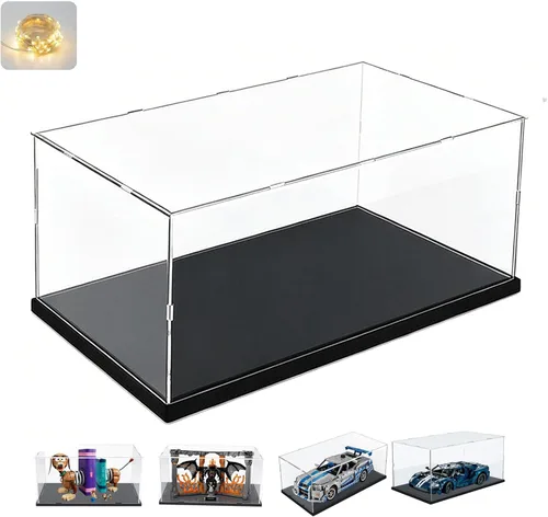 Vista 35 de Vitrina de acrílico transparente engrosada para coleccionables de Lego 75328 75976 Minifigure, caja transparente de autoensamblaje a prueba de polvo