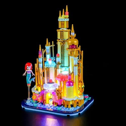Vista 2 de YEABRICKS Luz LED para -40708 Disney Mini Disney Ariel's Castle Building Blocks Model (juego de construcción no incluido)