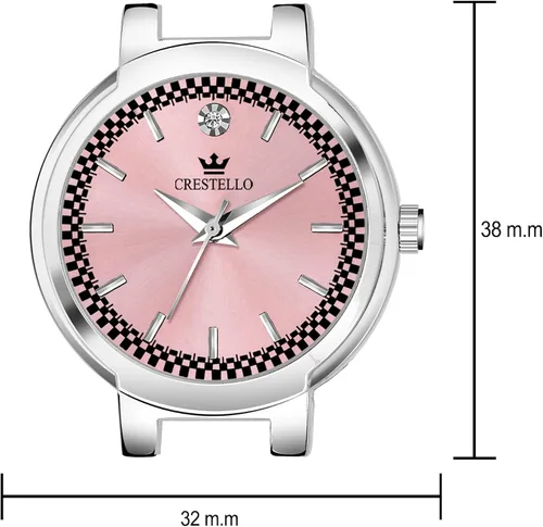 Vista 4 de Crestello Reloj de pulsera analógico de cadena de acero inoxidable para mujer