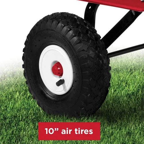 Vista 5 de 32 vagones de acero y madera todo terreno Radio Flyer , Rojo