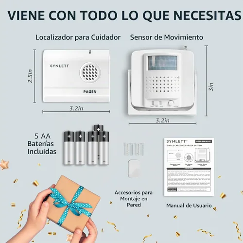 Vista 8 de Alarma inalámbrica para cama con sensor de movimiento y buscapersonas