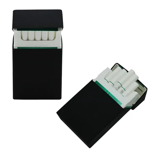 Vista 3 de boshiho - 2 fundas de silicona suave para cigarrillos para hombres, 20 unidades, protector de caja de cigarrillos ligero e impermeable (negro)
