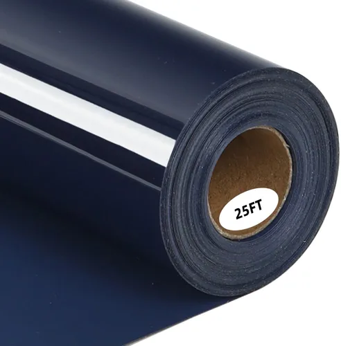 Vista 18 de guangyintong Rollos de vinilo de transferencia de calor negro, 12 pulgadas x 25 pies, superficie brillante, se recomienda tela, para camisetas
