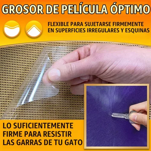 Vista 7 de Protectores de muebles resistentes a arañazos para gatos, para sofá, puertas, protectores de sofá transparentes contra arañazos de gatos