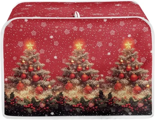 Vista 28 de Fundas decorativas para tostadora de notas musicales otoñales de 2 rebanadas para electrodomésticos de cocina pequeños, cubierta reversible