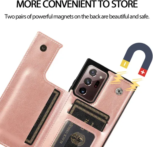 Vista 5 de Asuwish Funda compatible con Samsung Galaxy Note 20 Ultra Glaxay Note20 Plus 5G, protector de pantalla de vidrio templado, soporte para tarjetas