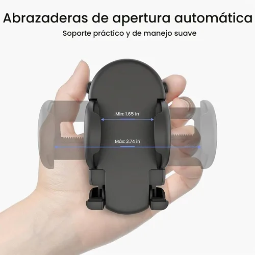 Vista 5 de MiiKARE Soporte magnético dual para teléfono MagSafe, negro