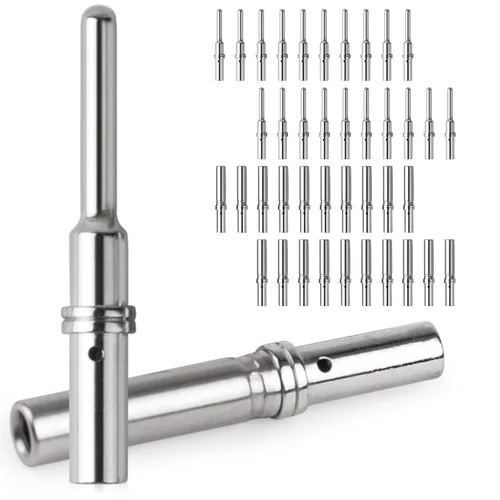 Vista 11 de JRready ST6356-12 Deutsch Conectores y enchufes chapados en oro tamaño 12, terminales de barril cerrados Calibre de alambre 12-16, 20 pares macho