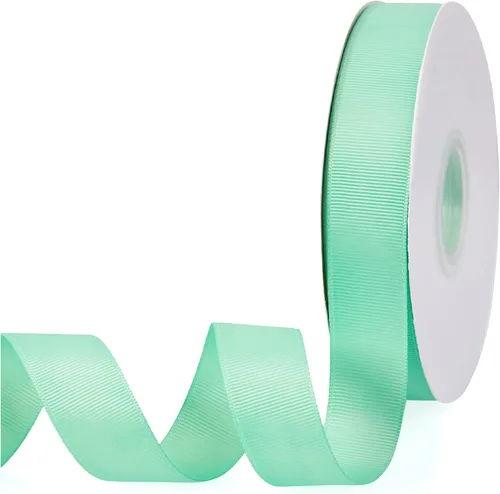 Vista 49 de Cinta de grogrén de doble cara de color liso azul bebé de 1-1/2 pulgadas x 50 yardas para envolver regalos, bodas, fiestas, manualidades, lazos