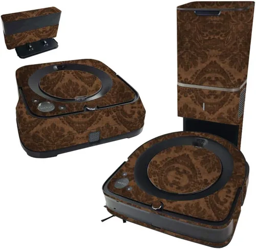 Vista 6 de MIGHTY SKINS Skin compatible con iRobot Roomba s9+ Vacuum & Braava Jet m6 Bundle – Baby Blue Jacquard y cubierta de vinilo única Fácil