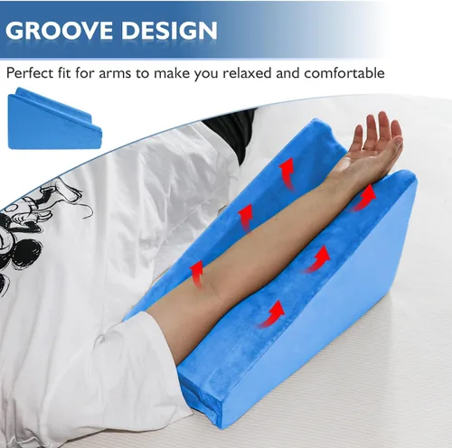 Vista 2 de Almohada de elevación de brazo, almohada de elevación de cuña de brazo excelente, almohada ergonómica de apoyo para codo para dormir, almohadilla