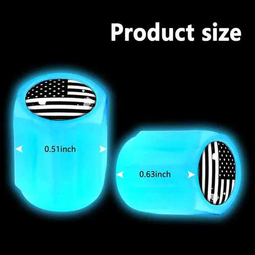 Vista 2 de 16 PCS tapones fluorescentes para vástago de válvula de neumático, tapones luminosos para válvula de aire de rueda de automóvil, accesorios