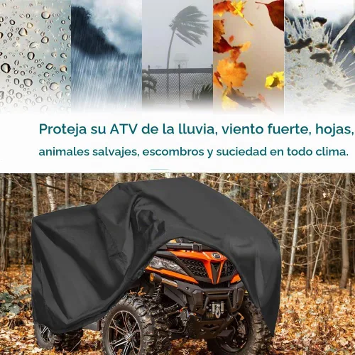 Vista 9 de QYMOTO Cubierta para ATV, Cubierta grande para ATV XL 2-UP, Universal para 4 ruedas Quad Durable Impermeable al Aire Libre Protección Completa