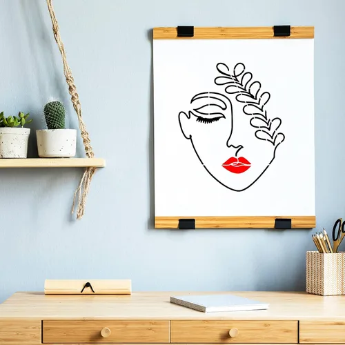 Vista 3 de Zonon 16 plantillas temáticas para mujer, plantillas de pintura en lienzo, con cita inspiradora y cita inspiradora, para el hogar, decoración