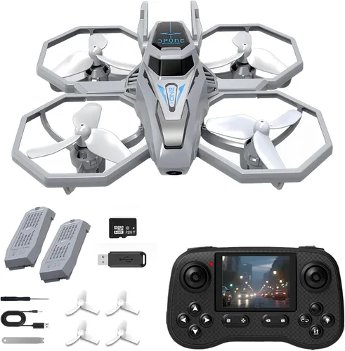 Vista 5 de Dron D79Pro FPV con controlador de pantalla, drones de cruce, retención de altitud, despegue y aterrizaje con una tecla, evitación activa