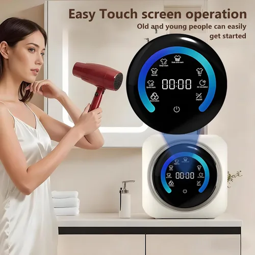 Vista 4 de BANGBANGJI Mini lavadora y secadora portátil 2 en 1, lavadora de tambor frontal totalmente automática de 3.5L, con panel de control LCD