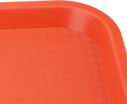 Vista 3 de LEXININ 9 bandejas de plástico de 16 x 12 pulgadas para servir comida rápida, juego de bandejas para servir restaurante, bandeja colorida