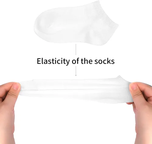Vista 7 de BOOPH 12 pares de calcetines de tobillo para niños y niñas, de corte bajo, media amortiguación, calcetines atléticos