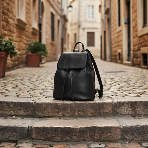 Vista 8 de BOYATU Mochila de cuero para mujer, diseño de moda, bolso de hombro para Negro