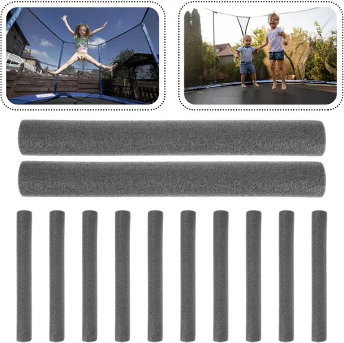Vista 7 de Angoily Cubiertas para poste de trampolín, 12 piezas, fundas de tubo de espuma protectora, repuesto de 15.7 in, tubo de esponja anticolisión