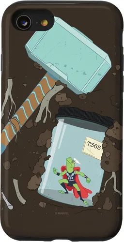 Vista 13 de iPhone 14 Marvel Loki Frog of Thunder con funda Mjolnir Hammer