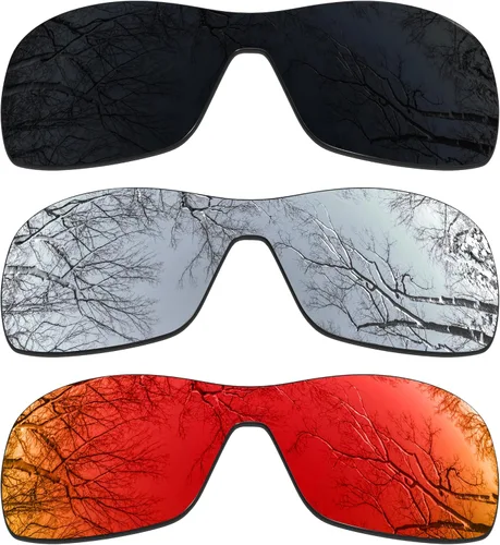 Vista 22 de ToughAsNails 3 pares de lentes polarizadas de repuesto para Oakley Antix Pack
