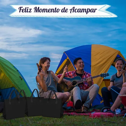 Vista 3 de Kacctyen 100 bolsas aisladas para llevar a granel de 9.5 x 6 x 9.5 pulgadas, bolsa de alimentos con aislamiento térmico para café, té con leche Negro