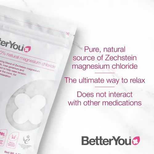 Vista 5 de BetterYou Magnesium Relax Bath Flakes - Sales de baño de recuperación corporal con magnesio - Para la salud de la piel y alivio muscular del dolor