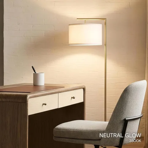 Vista 7 de Brightech Montage - Lámpara de pie moderna, lámpara de pie LED para salas de estar y oficinas, lámpara de pie alta para lectura de dormitorio