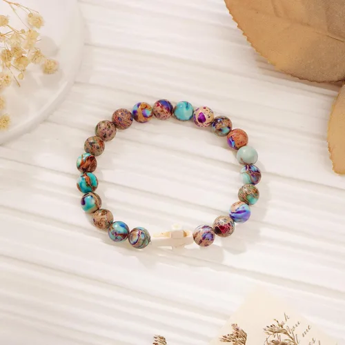 Vista 4 de JoycuFF Pulseras de cruz para mujer, joyería cristiana católica religiosa de fe religiosa de Pascua, joyería cristiana católica significativa