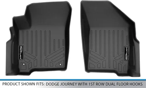 Vista 4 de MAXLINER - Juego de alfombrillas de primera fila para todo tipo de clima, compatibles con Dodge Journey 2010-2020