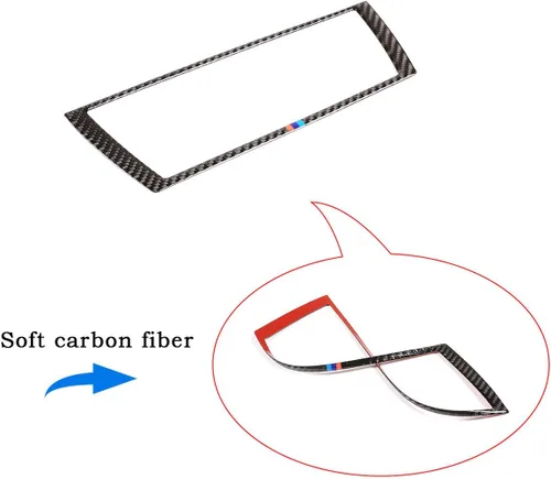 Vista 3 de Pegatinas de fibra de carbono suave para interior de coche para BMW X5 E70 X6 E71 2008-2013 (estilo de 3 colores)
