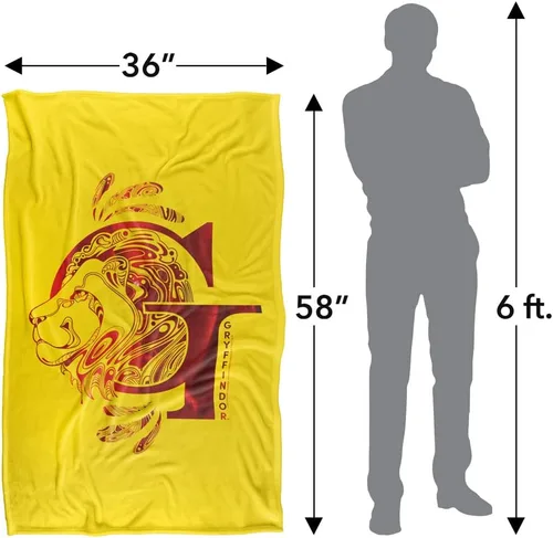 Vista 5 de Harry Potter Gryffindor G Logo Silky Touch Manta súper suave 36 x 58 pulgadas, logotipo de Gryffindor G