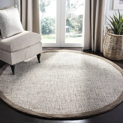 Vista 14 de SAFAVIEH Abstract Collection - Alfombra decorativa, 2 x 3 pies, marrón y marfil, lana hecha a mano, ideal para zonas de alto tráfico en entrada