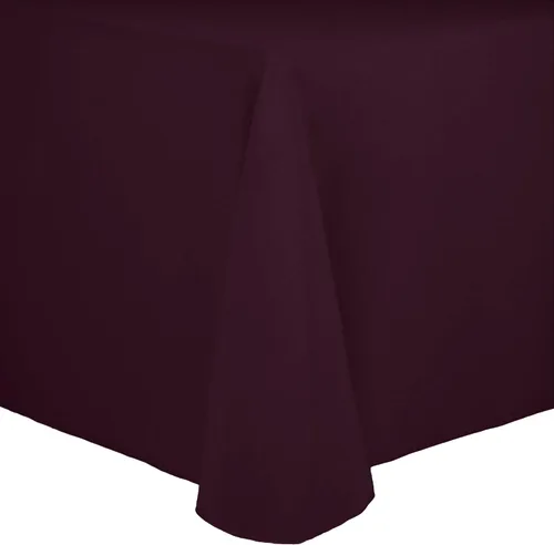 Vista 18 de Ultimate Textile Cotton-Feel - Mantel ovalado de poliéster hilado resistente a las manchas y a las arrugas, lavable a máquina, color berenjena, 1