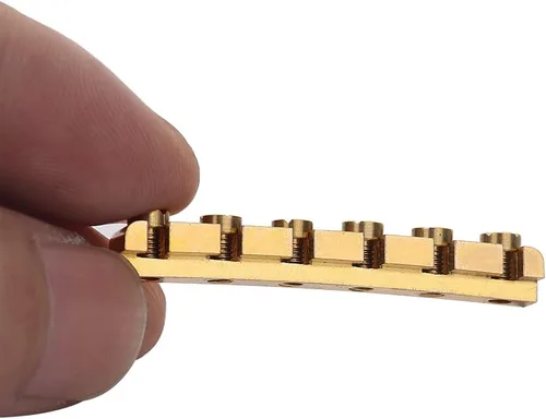 Vista 6 de Tuerca de guitarra de 1.654 in - Tuercas de latón ajustable en altura para Strat Tele ST TL Guitar Gold