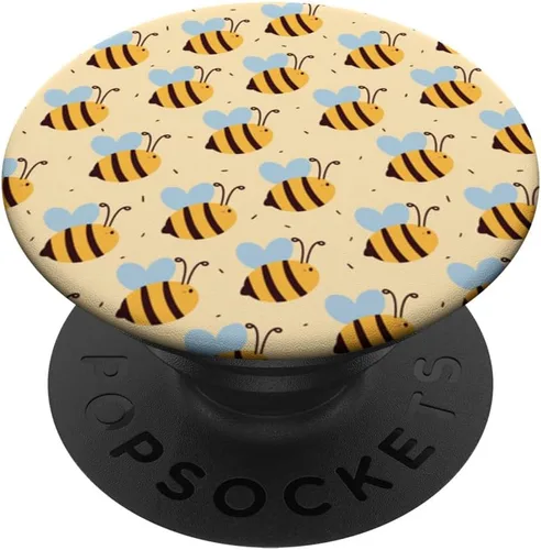 Vista 6 de Peine de miel con diseño de abeja, para mujeres y niñas, Bumble Bee PopSockets MagSafe PopGrip para iPhone