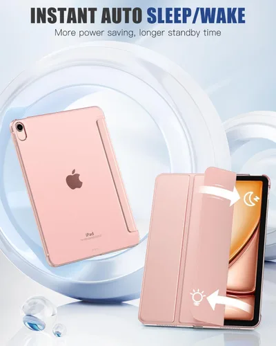 Vista 4 de MoKo funda para iPad Air de 4ta generación, 2020, pulgadas, funda para iPad Air 4 de 10.9 pulgadas, diseño delgado y ligero, con soporte, protector